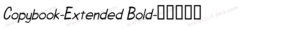 Copybook-Extended Bold字体转换